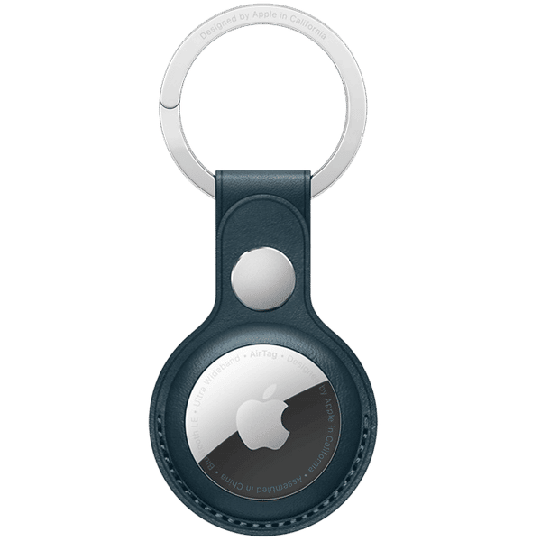 Buy Apple AirTag Key Ring (French Leather, MHJ23ZM/A, Baltic Blue